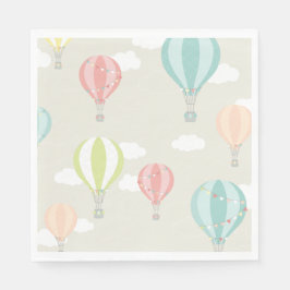 Heißluftballon Up & Away Pastellpapier Napkins Serviette