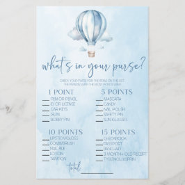 Heißluftballon Was ist in Purse Baby Shower Game?