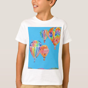 Heißluftballon Wasserfarbe Farbige Jungs T - Shirt