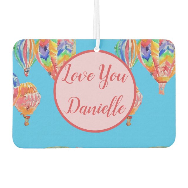 Heißluftballon Wasserfarben-Balloons Autolufterfrischer (Vorderseite)