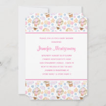 Heißluftballon Wasserfarben Muster Babydusche