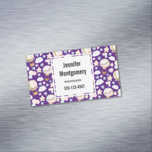 Heißluftballon Wasserfarben Muster Magnetische Visitenkarte