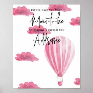 Heißluftballon - werdende Mutter als Adressatin Poster