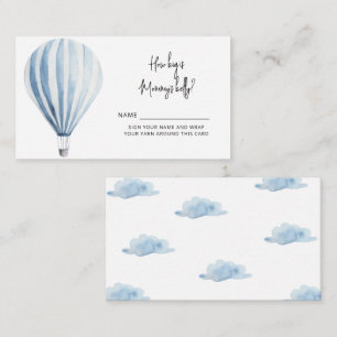 Heißluftballon - wie groß ist der Bauch der Mama Begleitkarte