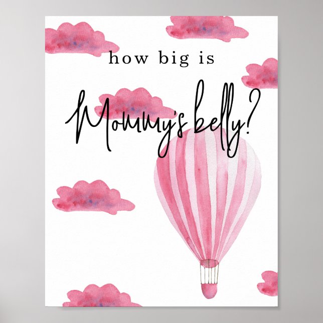 Heißluftballon - Wie groß ist Mommy's Bauch Poster (Vorne)
