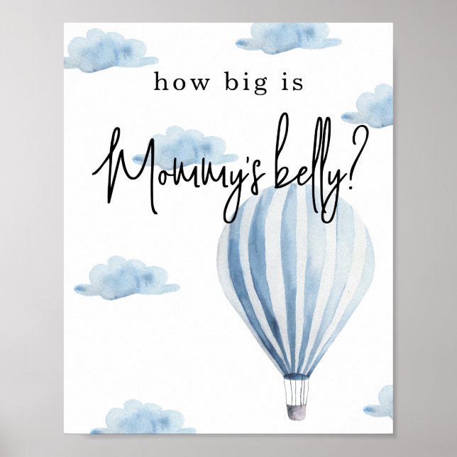 Heißluftballon - Wie groß ist Mommy's Bauch Poster (Vorne)