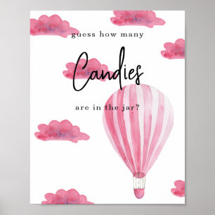 Heißluftballon - Wie viele Süßigkeiten Poster