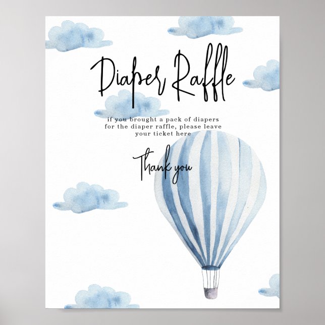 Heißluftballon - Windel-Raffel-Spiel Poster (Vorne)