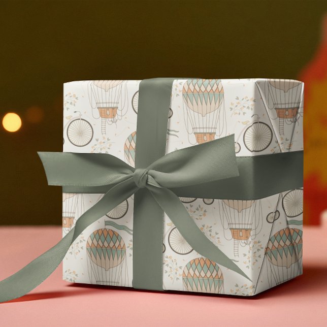 Heißluftballon-Wrapping Paper Sheets Geschenkpapier Set (Celebrate a special trip or hot air balloon ride with this fun wrapping paper set! )