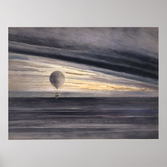 Heißluftballon Zénith bei Sunrise oder Sunset Pari Poster (Vorne)