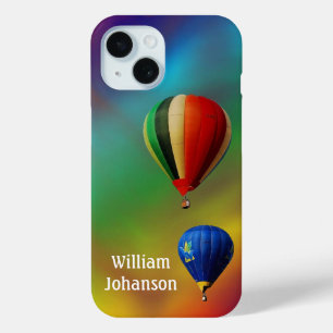 Heißluftballonfahren 2 Ballons Farbiger Hintergrun Case-Mate iPhone Hülle
