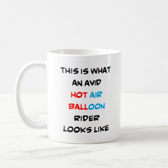 Heißluftballonfahrer, begeistert kaffeetasse (Links)