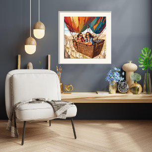 Heißluftballonfahrt in Kappadokien, Türkei Print Poster