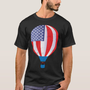 Heißluftballonfahrt - US-Flagge - 4. Juli T-Shirt