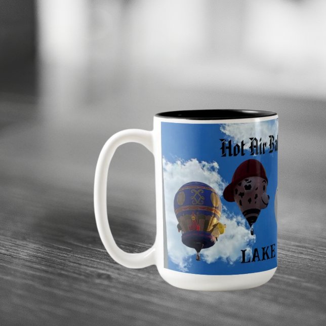 Heißluftballonfestival 2024 zweifarbige tasse (Annual Hot Air Balloon Festival 2024 in Lake Havasu, Az.)