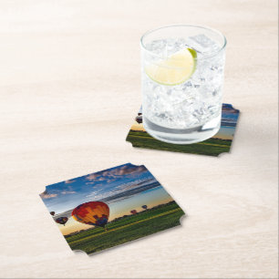 Heißluftballonfestival in einem bezaubernden Wolke Untersetzer