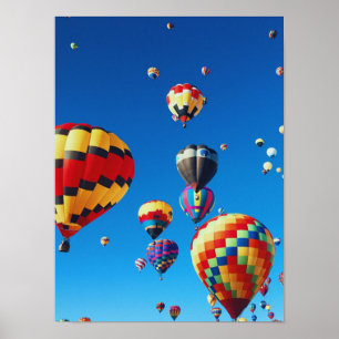 Heißluftballons Albuquerque NM Blue Sky Poster