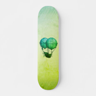 Heißluftballons aus Steampunk mit Schiff Green Skateboard