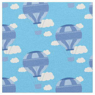 Heißluftballons blau stoff