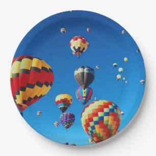 Heißluftballons Blue Sky Pappteller