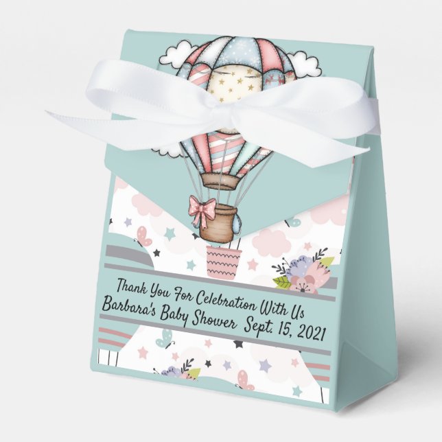Heißluftballons Favor Box Geschenkschachtel (Vorderseite)