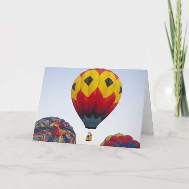 Heißluftballons Feiertagskarte (Vorderseite)