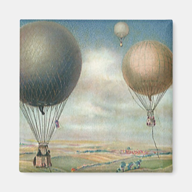 Heißluftballons für den Vintagen Lufttransport, bi Magnet (Vorne)
