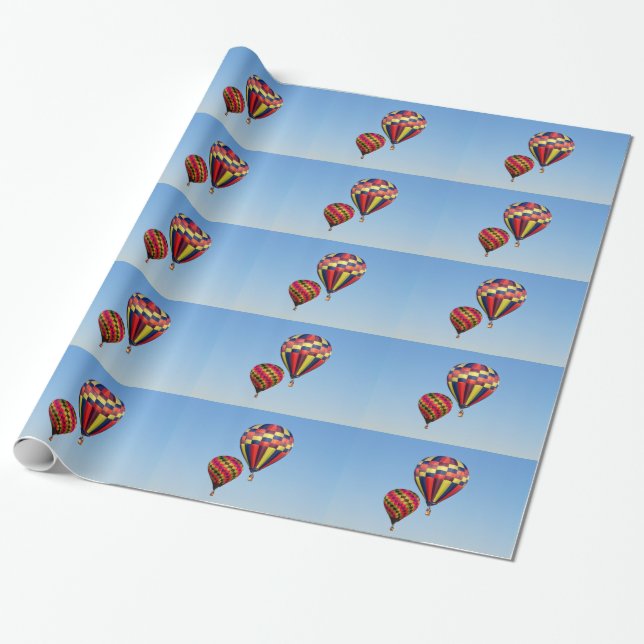 Heißluftballons Geschenkpapier (Ungerollt)