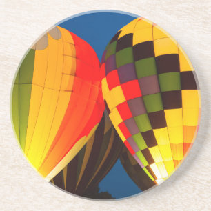Heißluftballons glühen getränkeuntersetzer
