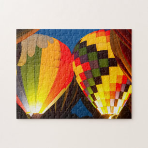 Heißluftballons glühen puzzle