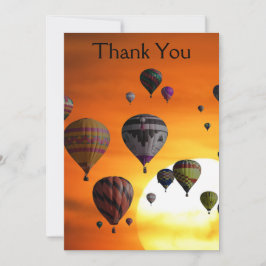 Heißluftballons im Flug Dankeschön Card Dankeskarte