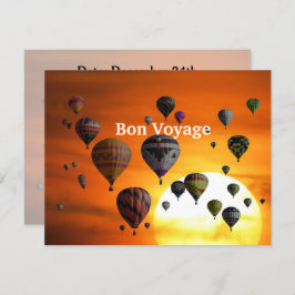 Heißluftballons im Flug Einladung