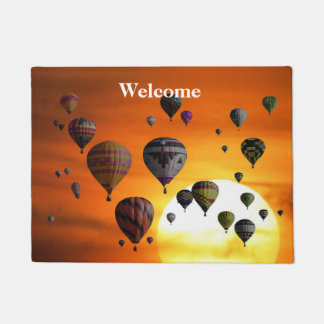 Heißluftballons im Flug Fußmatte