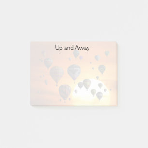 Heißluftballons im Flug Post-it-Notizen Post-it Klebezettel