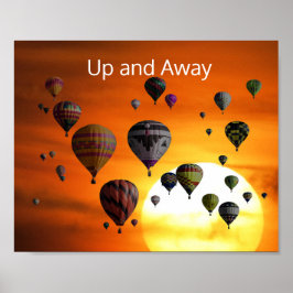 Heißluftballons im Flug Poster