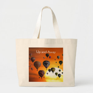 Heißluftballons im Flug Tote Bag Jumbo Stoffbeutel
