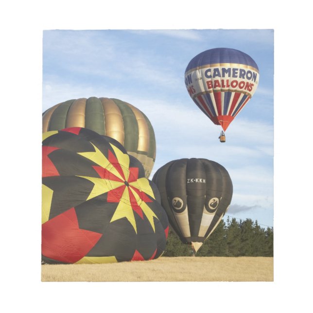 Heißluftballons in der Nähe von Wanaka, Südinsel,  Notizblock (Vorderseite)