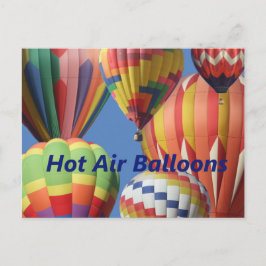 Heißluftballons in hellen Farben! Postkarte