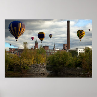 Heißluftballons in Lewiston Maine Poster