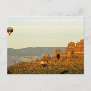 Heißluftballons in Sedona, Arizona, USA. Postkarte