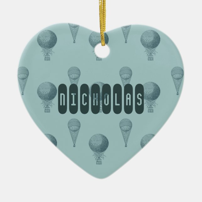 Heißluftballons Keramik Ornament (Vorne)