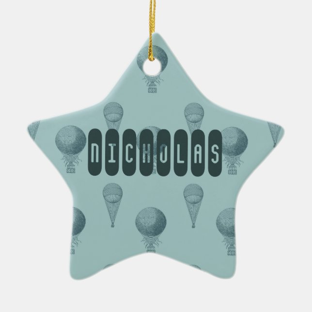 Heißluftballons Keramik Ornament (Vorne)