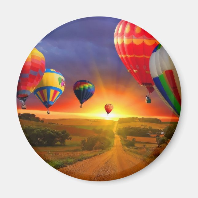 Heißluftballons Magnet (Vorne)
