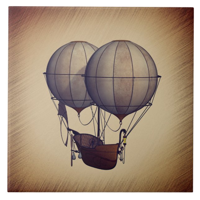 Heißluftballons mit Schiff Fliese (Vorderseite)