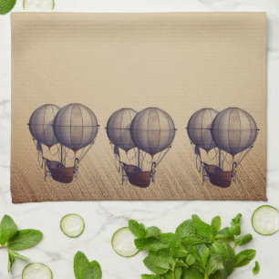Heißluftballons mit Schiff Geschirrtuch