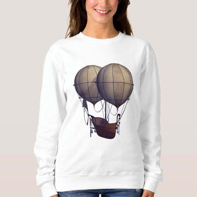 Heißluftballons mit Schiff Sweatshirt (Vorderseite)
