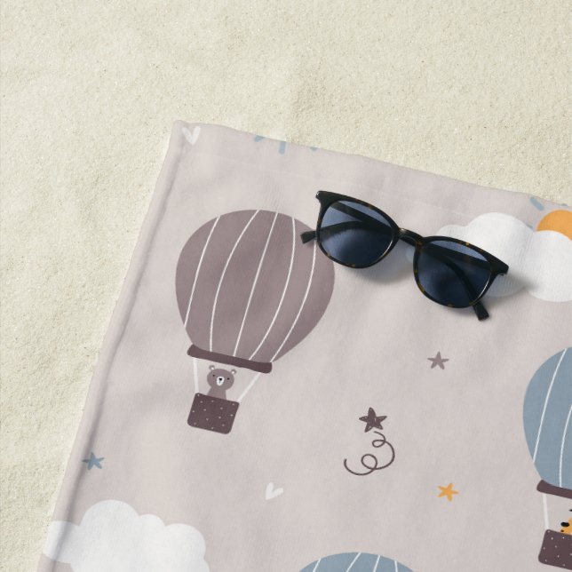 Heißluftballons mit Strandhandtuch von Tieren (Beispiel)