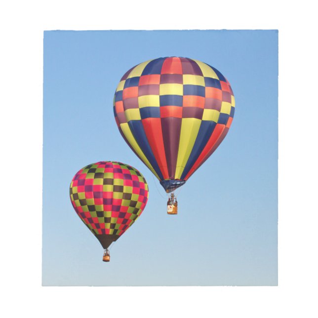 Heißluftballons Notizblock (Vorderseite)