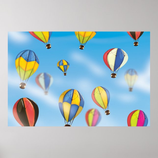 Heißluftballons Poster (Vorne)