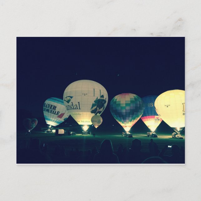 Heißluftballons Postkarte (Vorderseite)